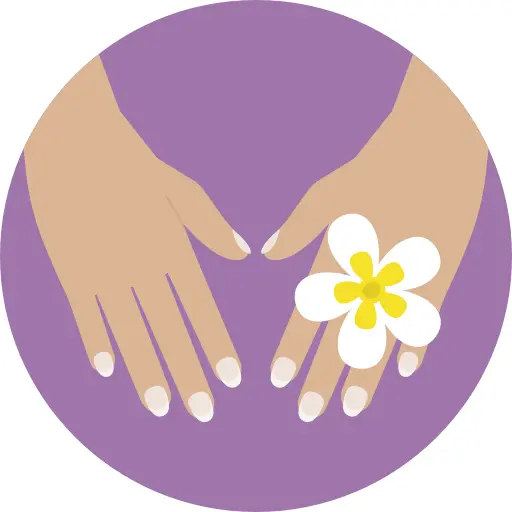 Hands with Flower Illustration