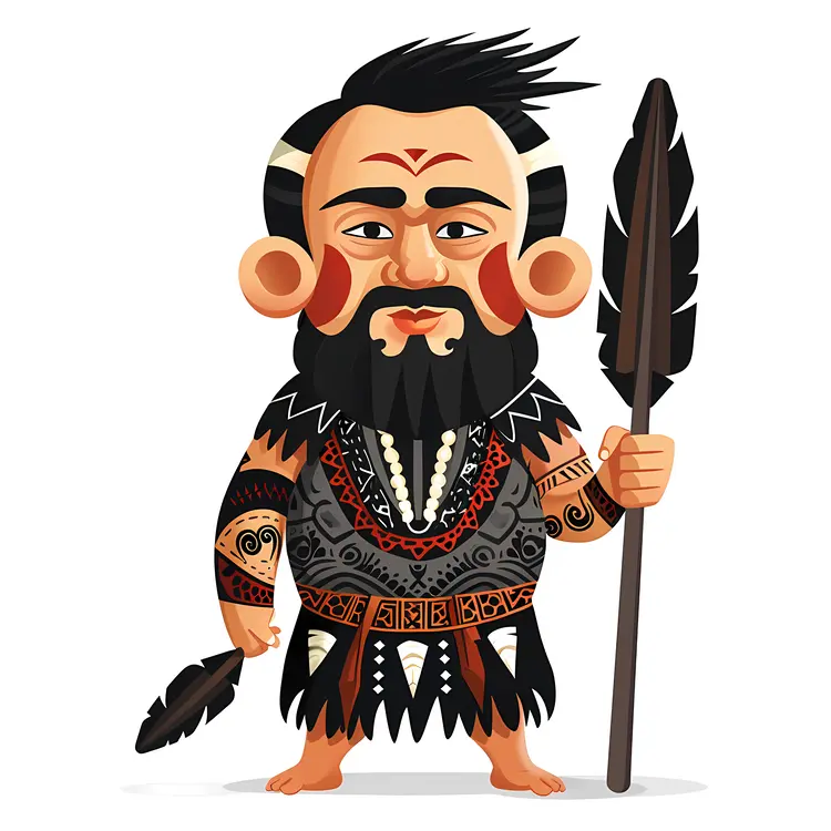 Tribal Man with Spear