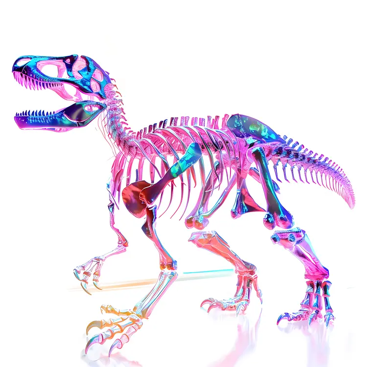 Colorful Dinosaur Skeleton