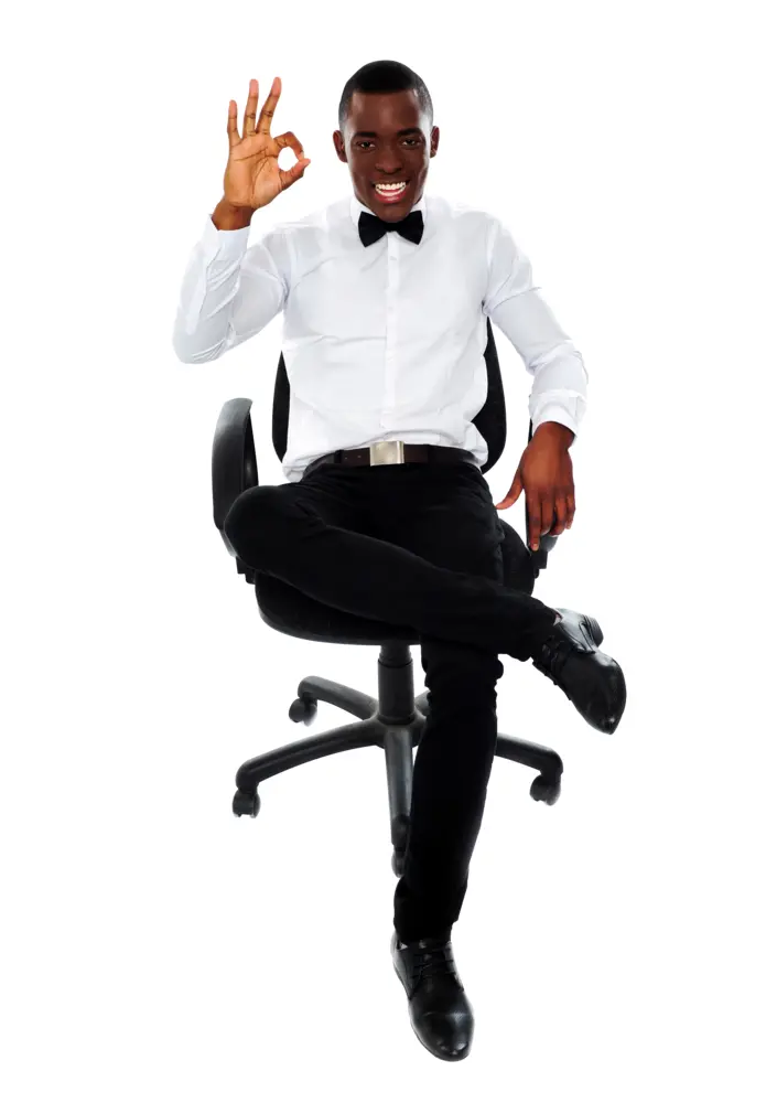 Man in White Shirt Sitting on Office Chair