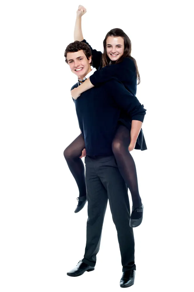 Friends Enjoying a Piggyback Ride