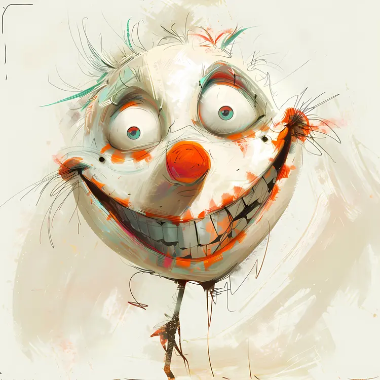 Crazy Laughing Clown Face