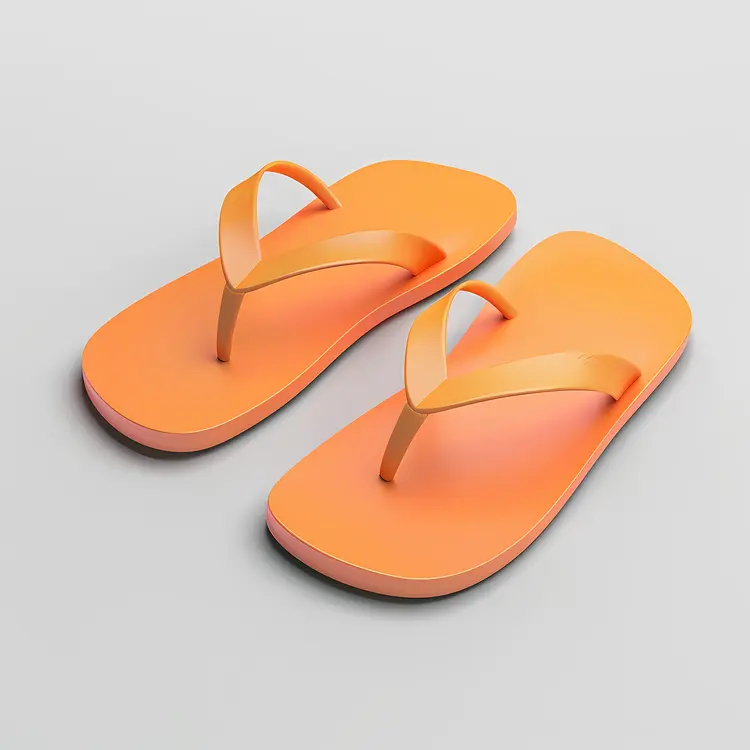 Orange Flip-Flops for Summer