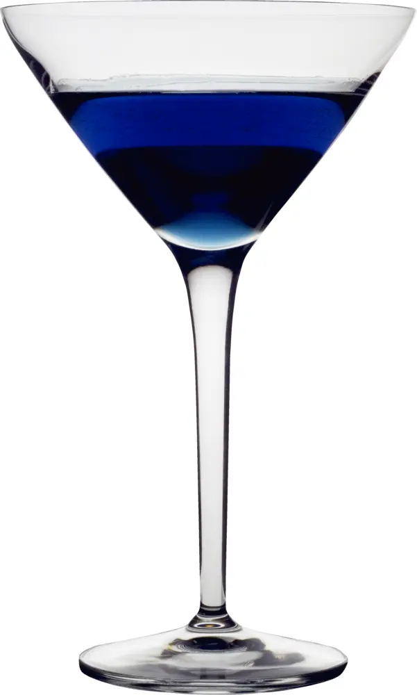 Blue Cocktail in Glass