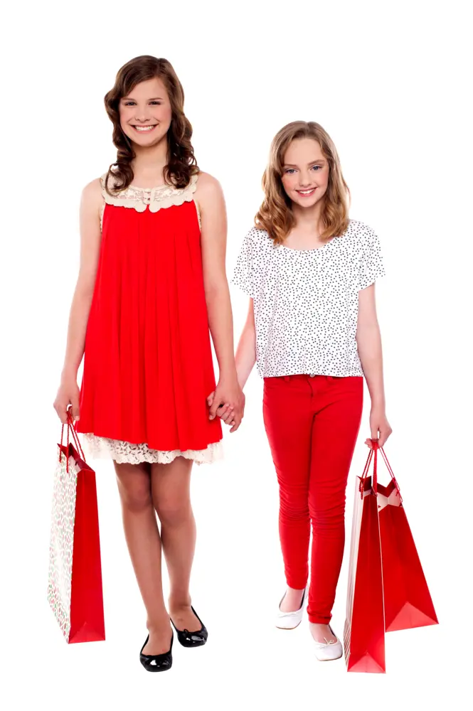 Girls with Shopping Bags
