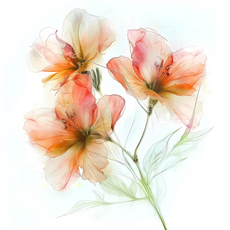 Delicate Soft Colored Flowers