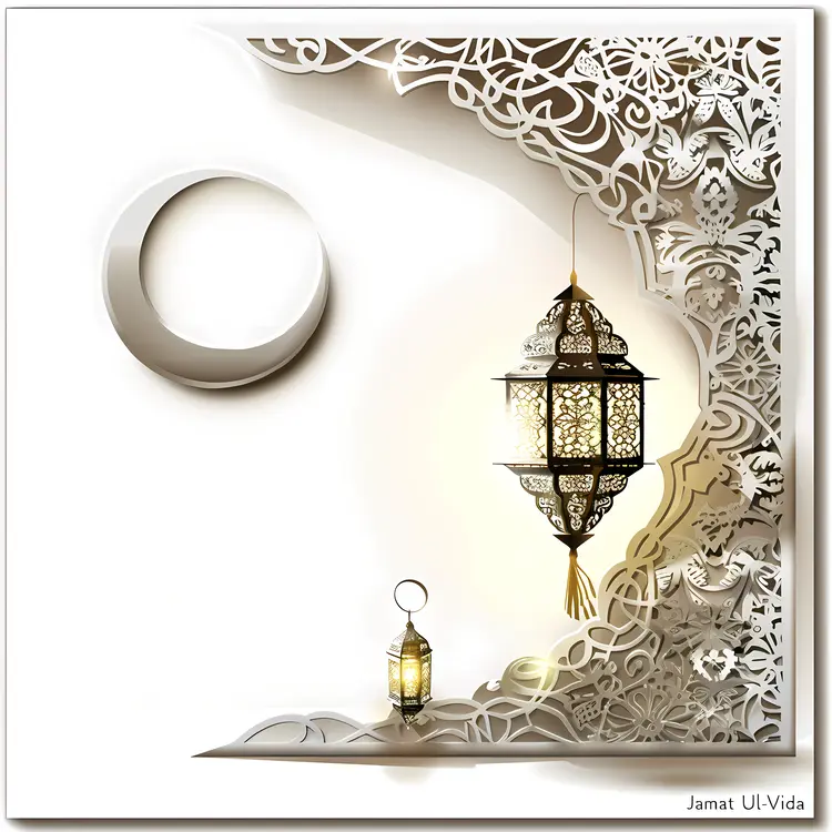 Lantern and Crescent Moon Decoration