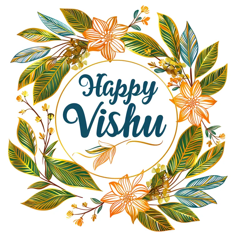Happy Vishu Wreath Design