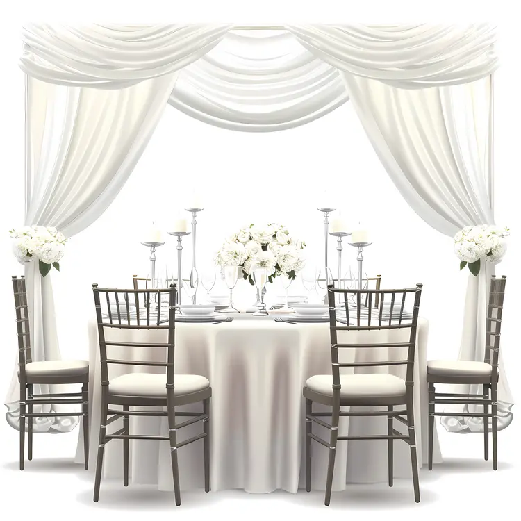 Elegant Wedding Table with Decorations