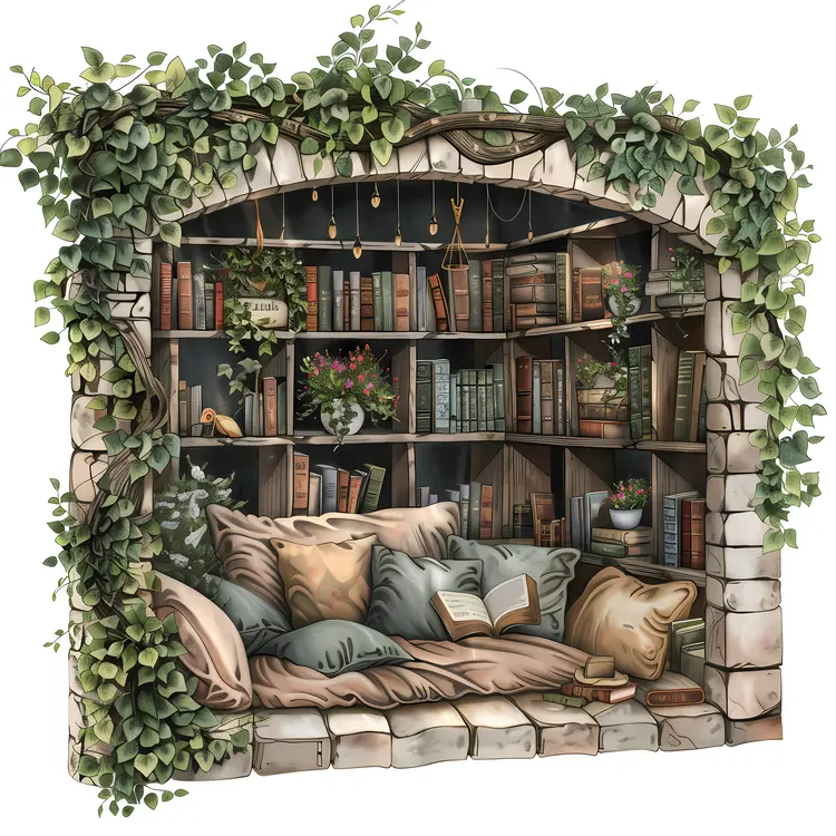 Cozy reading nook