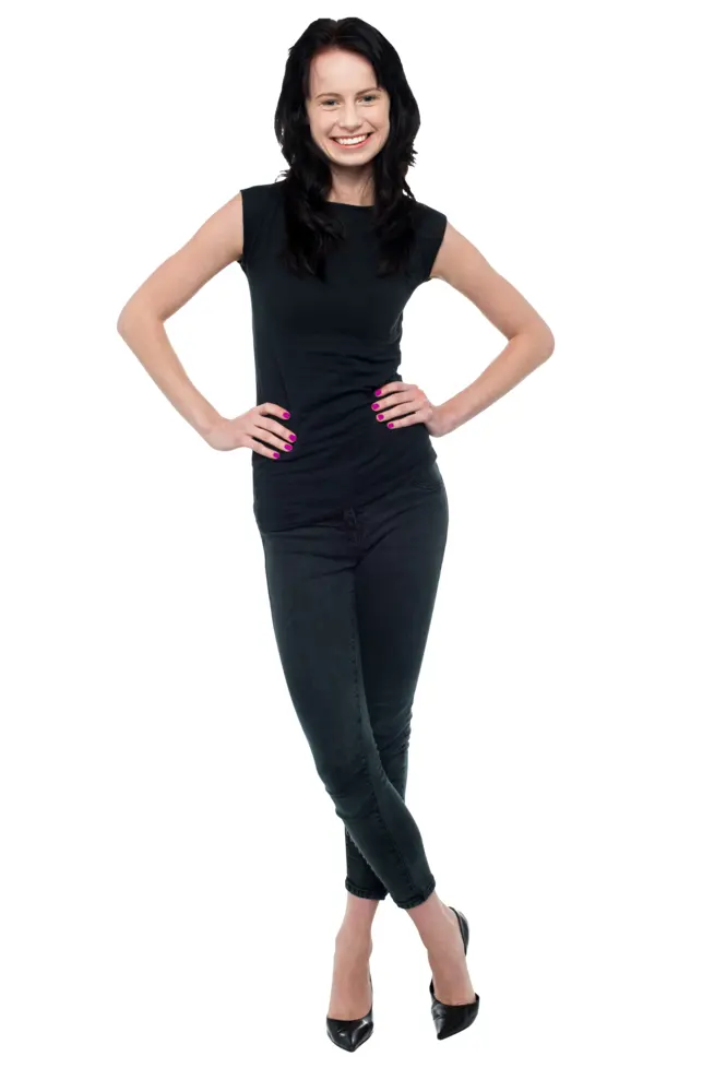 Smiling Woman in Black