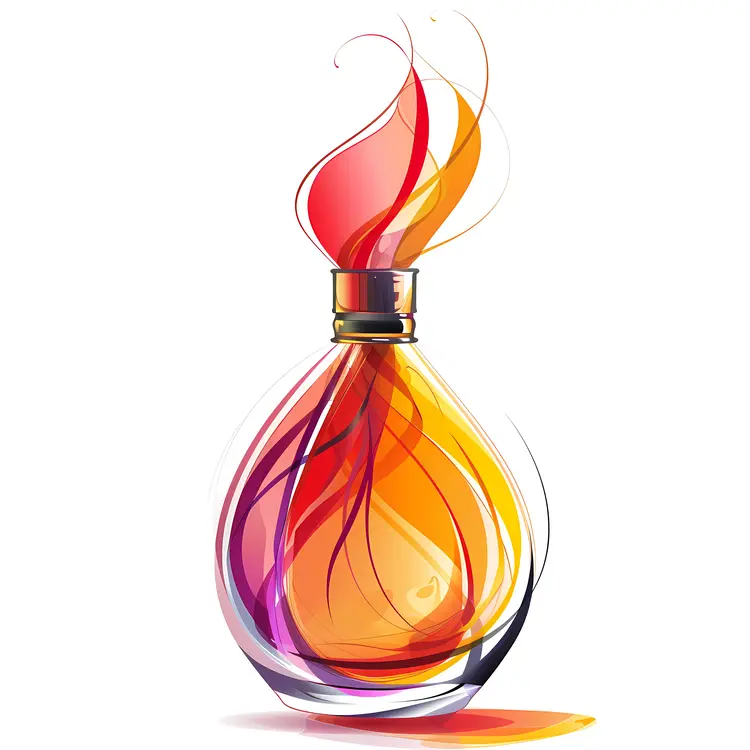 Colorful Perfume Bottle with Artistic Design