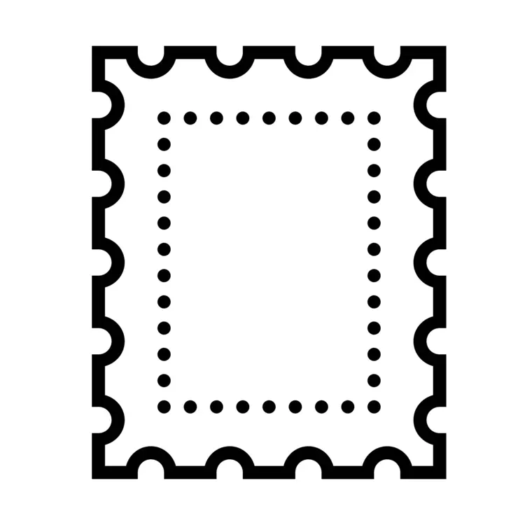 Postage Stamp Outline Frame