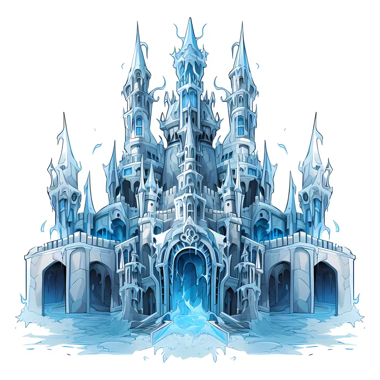 Chilling Ice Castle in Winter