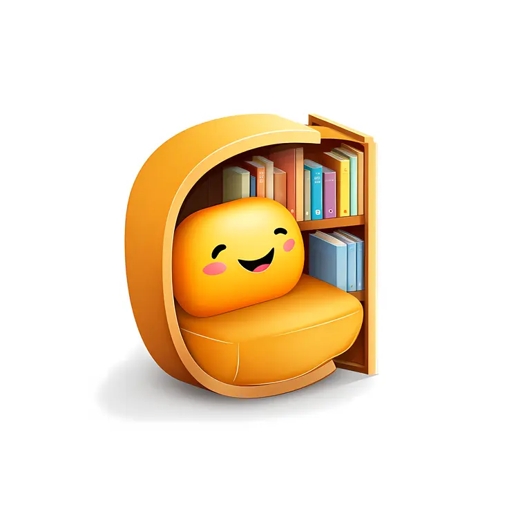 Happy Reading Chair with Bookshelf