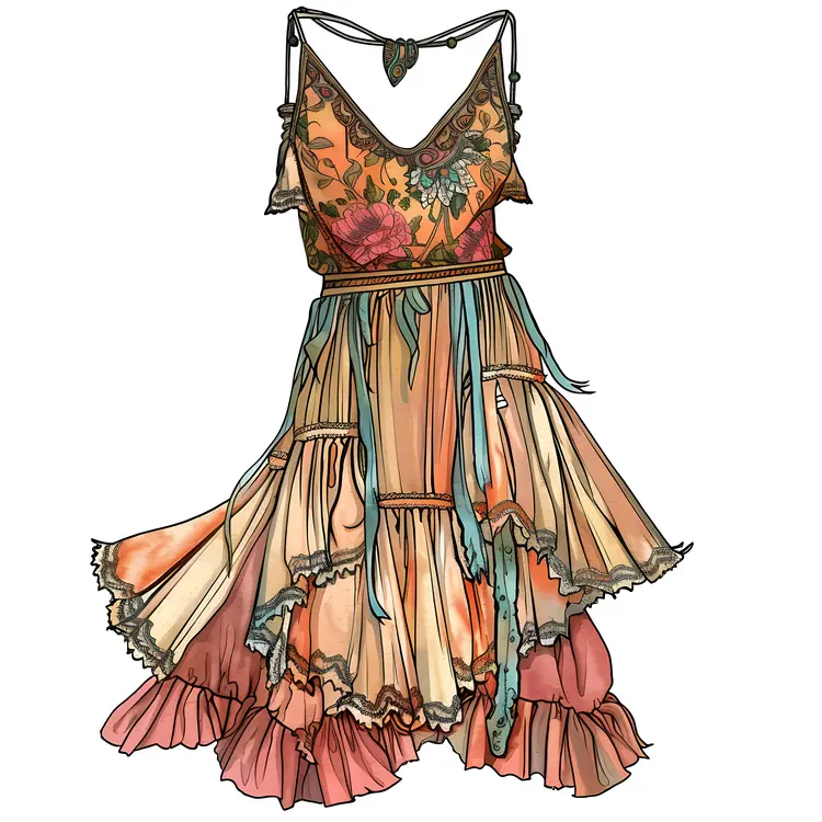 Floral Bohemian Dress