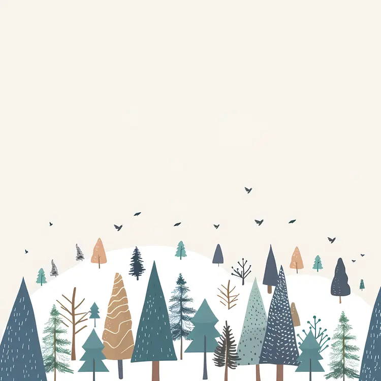 Illustrated Forest Landscape