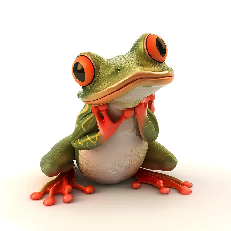 Cute Frog with Big Eyes