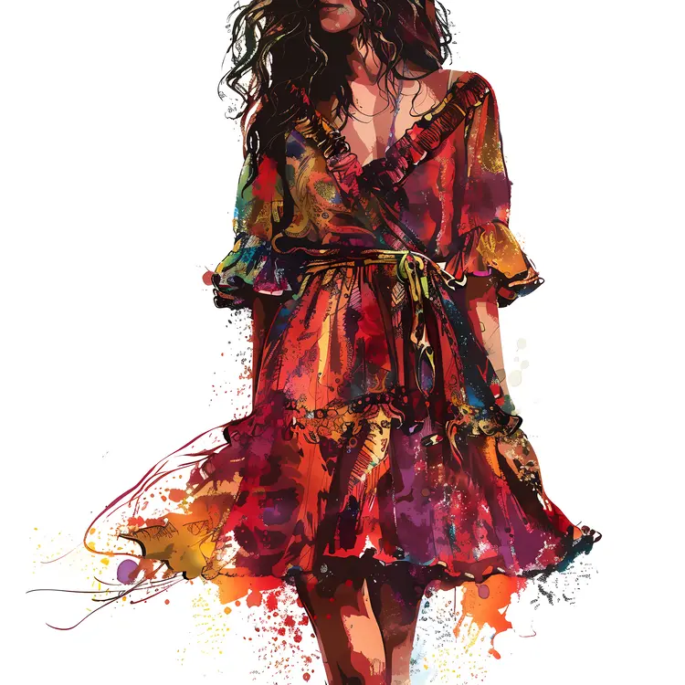 Artistic Colorful Dress