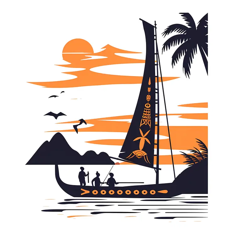 Sailing Boat at Sunset