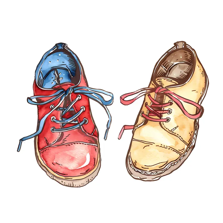 Artistic Mismatched Shoes