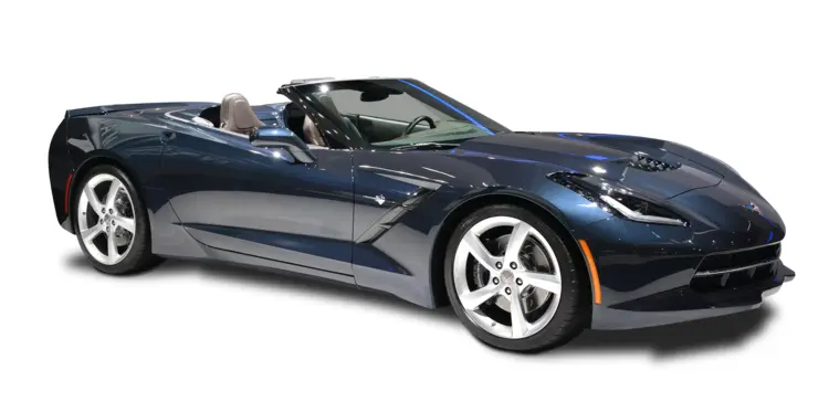 Stylish Blue Convertible Car