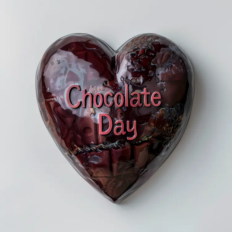Heart-shaped Chocolate for Chocolate Day