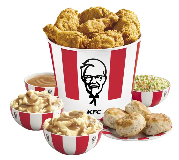 Delicious Fried Chicken Bucket with Sides