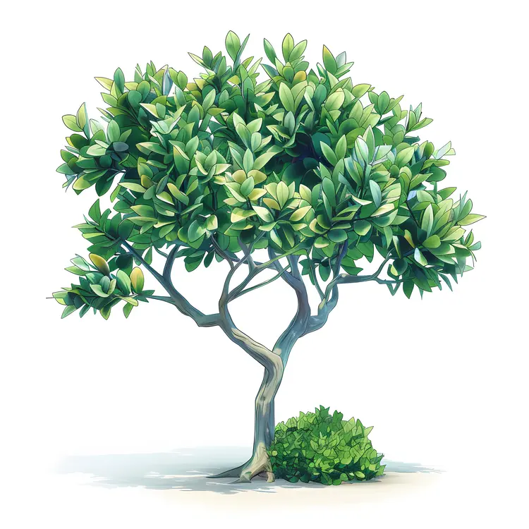 Green Tree with Dense Foliage
