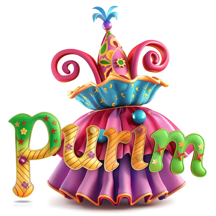 Purim Festival Colorful Dress