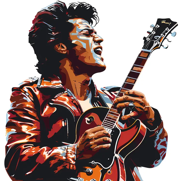 Rock Guitarist Illustration in Action