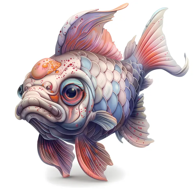 Fantasy Fish with Colorful Scales
