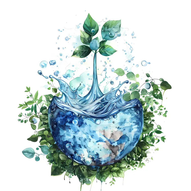 Plant Growing in Water