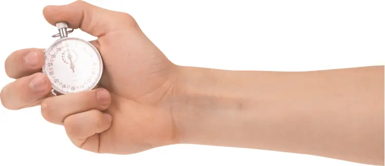 Hand Holding Stopwatch