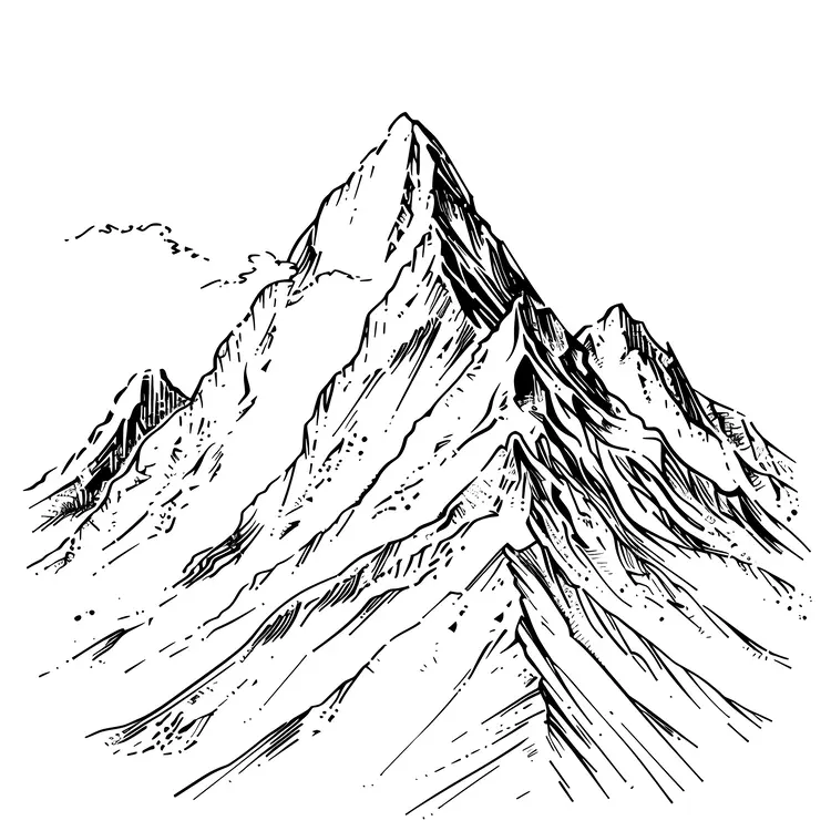 Mountain Drawing Sketch