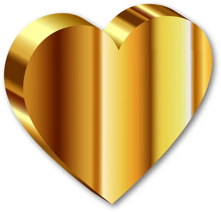 Shiny Golden Heart