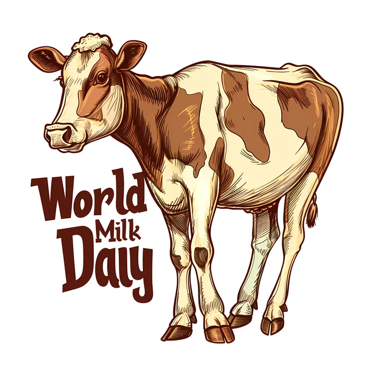 Cow Illustration for World Milk Day