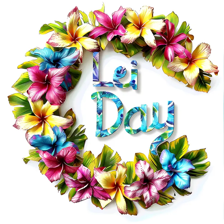 Lei Day Floral Wreath