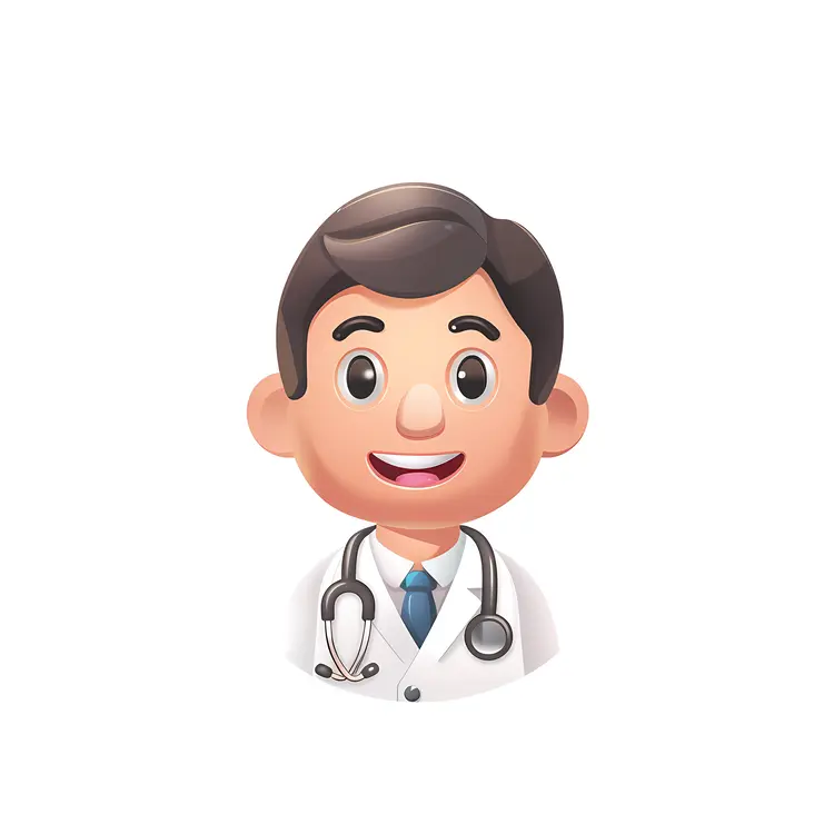 Cartoon Doctor with Stethoscope