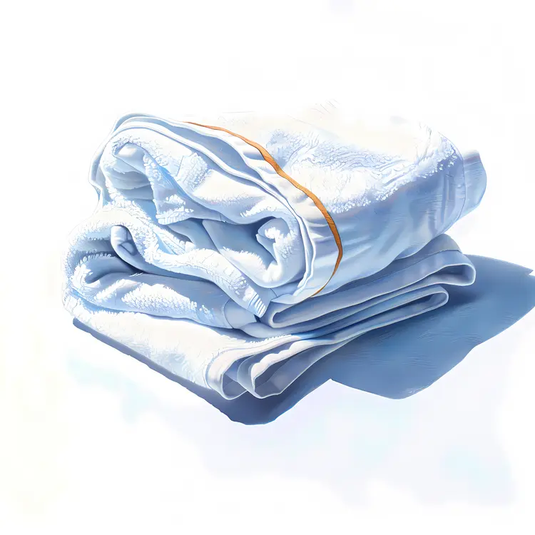 Folded White Towel