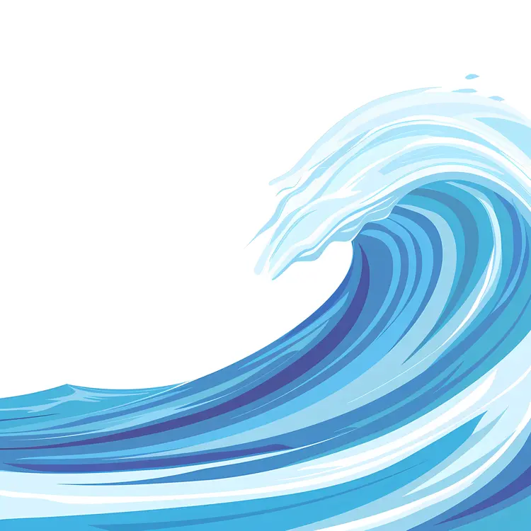 Single Ocean Wave Illustration