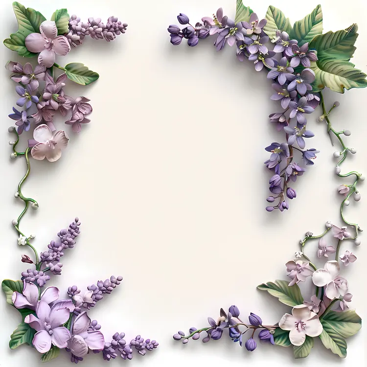 Purple Floral Frame