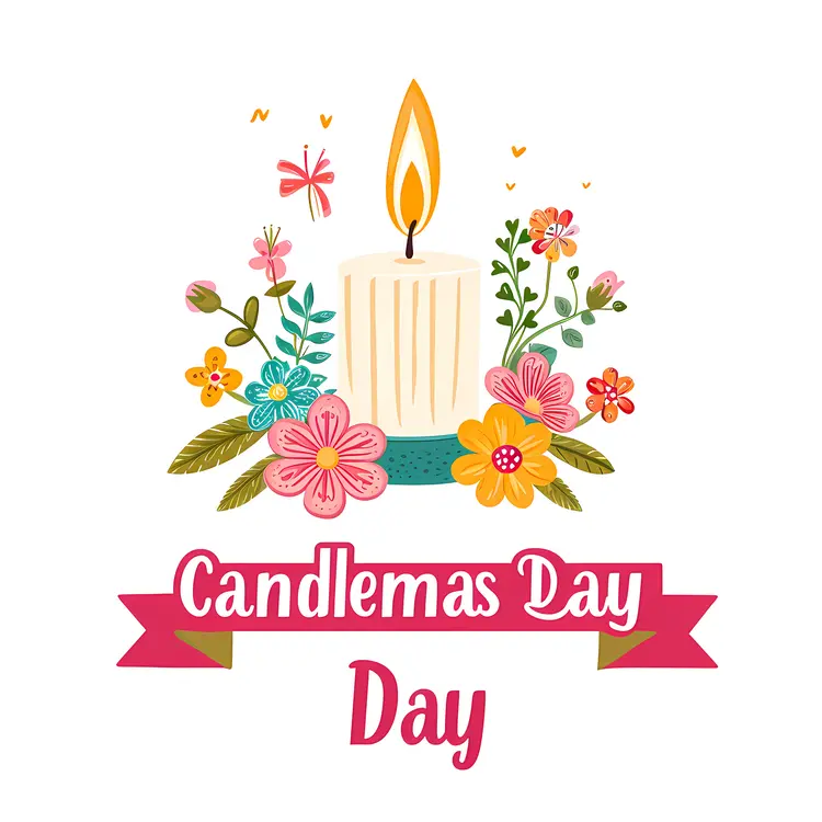 Beautiful Candle Illustration for Candlemas Day