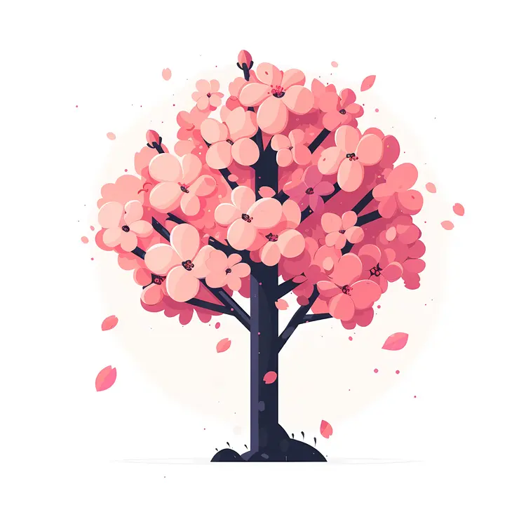 Pink Blossom Tree in Full Bloom