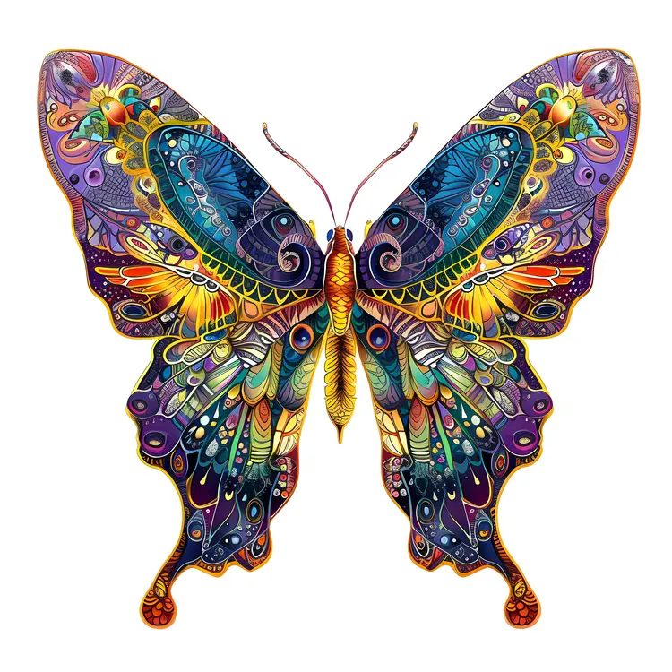 Vibrant Butterfly with Colorful Wings