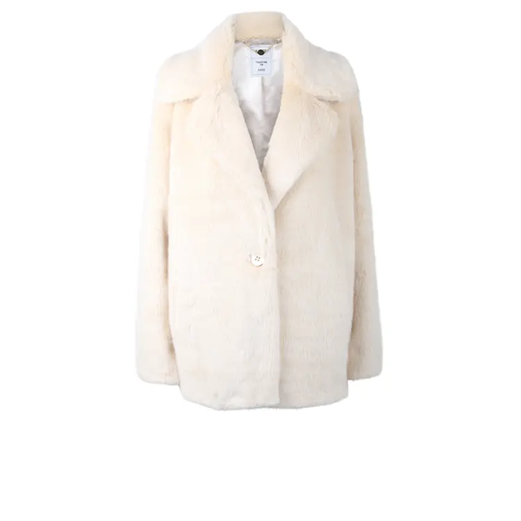 Elegant White Fur Coat