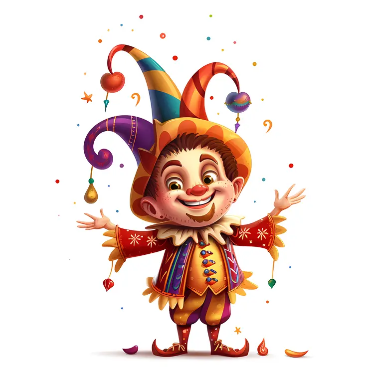 Colorful Jester Character