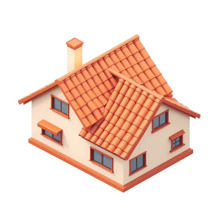 Modern House with Red Roof