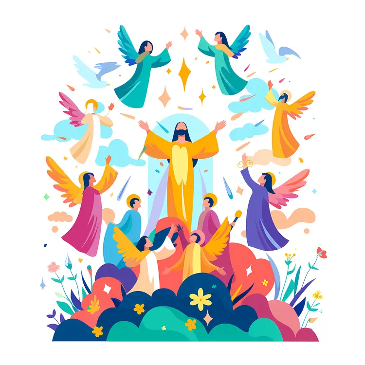 Ascension Surrounded by Angels