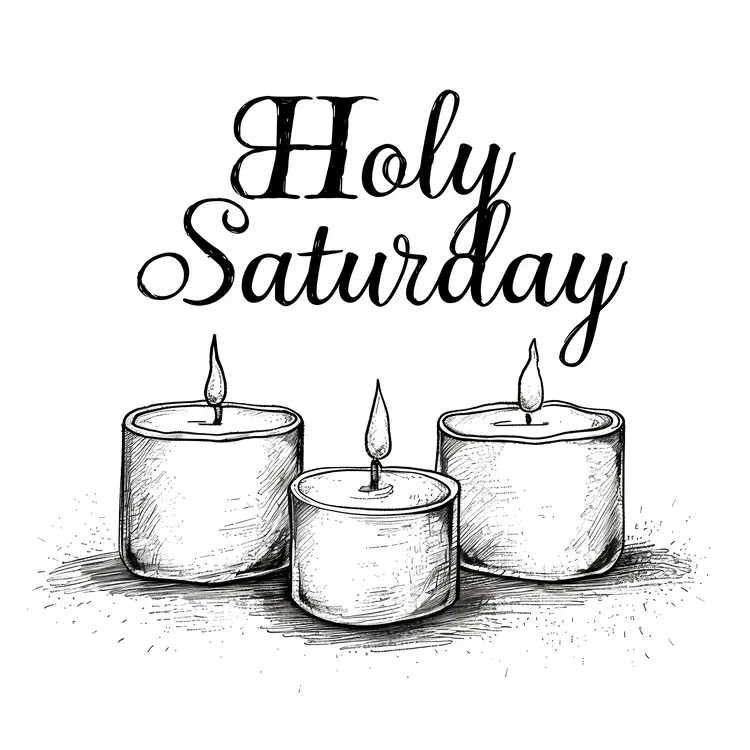 Holy Saturday with Three Candles